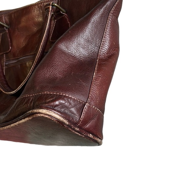 Vintage AMERICAN ANGEL | Leather Crossbody Handbag Purse‎ Brown Mahogany - Picture 11 of 17